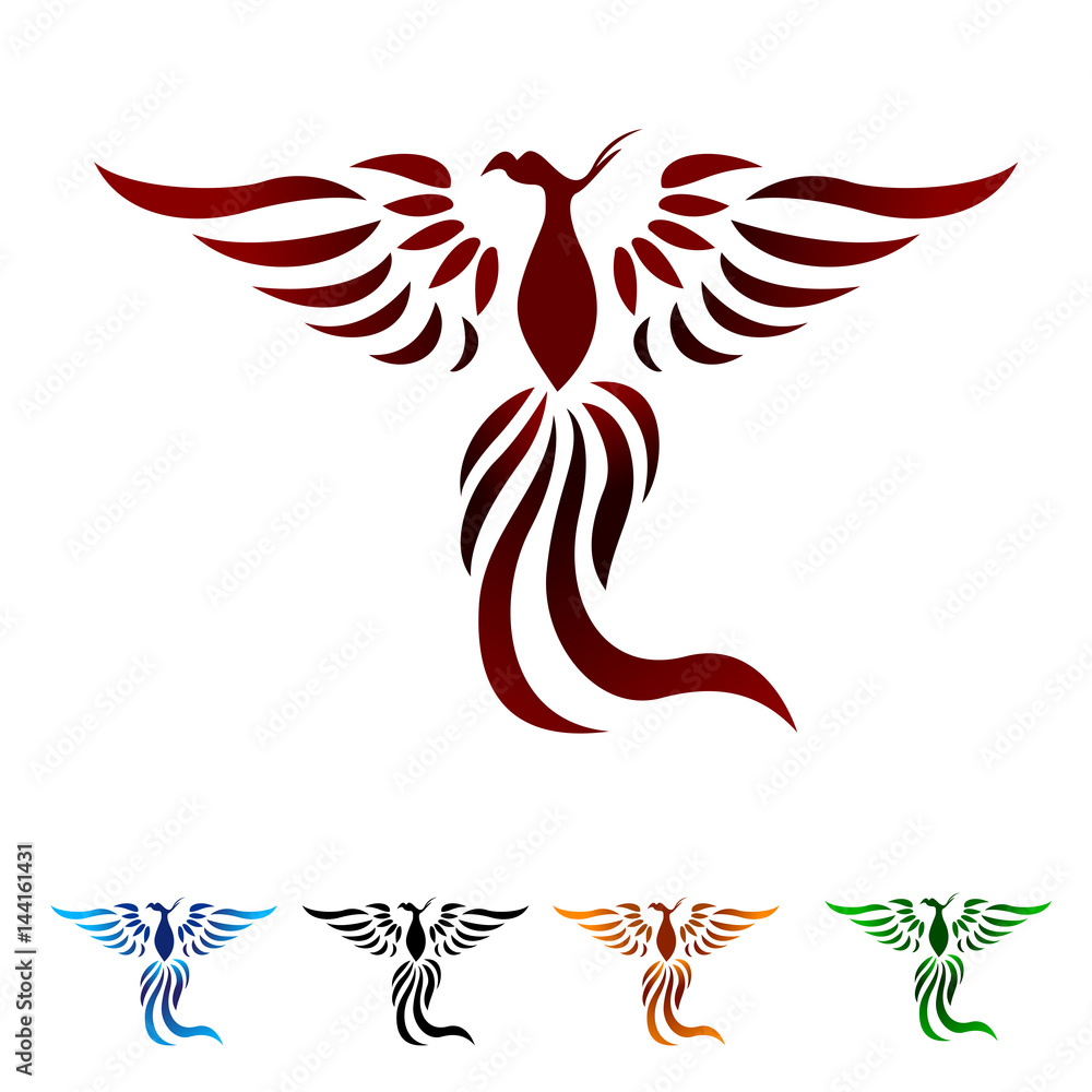 Obraz premium phoenix expanded wings with balance