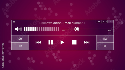 The interface of the music player