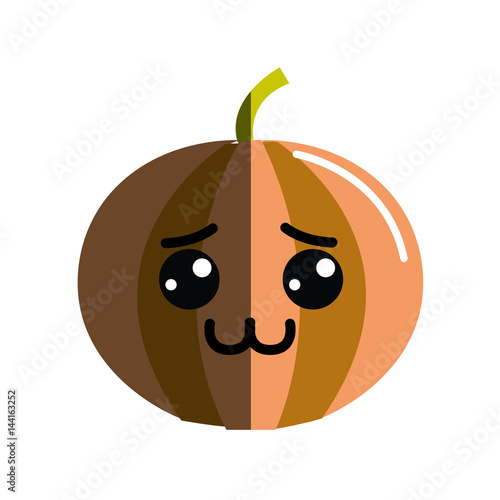 kawaii nice shy pumpkin vegetable