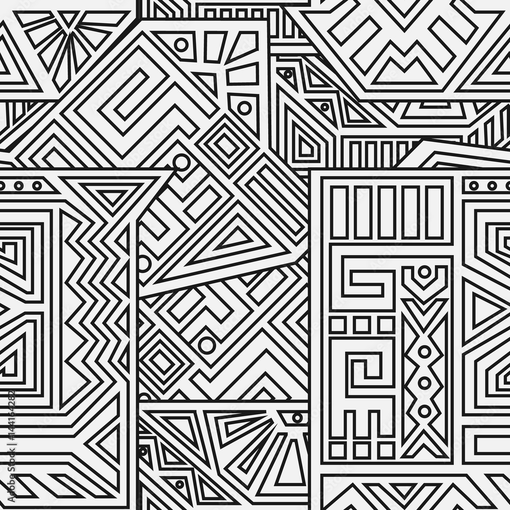 Aztec Vector Seamless Pattern Aztec Vector Seamless Pattern