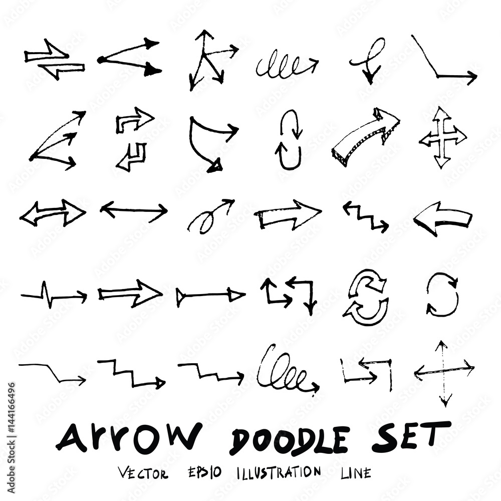 Vector hand drawn arrows set eps10 Vector hand drawn arrows set eps10