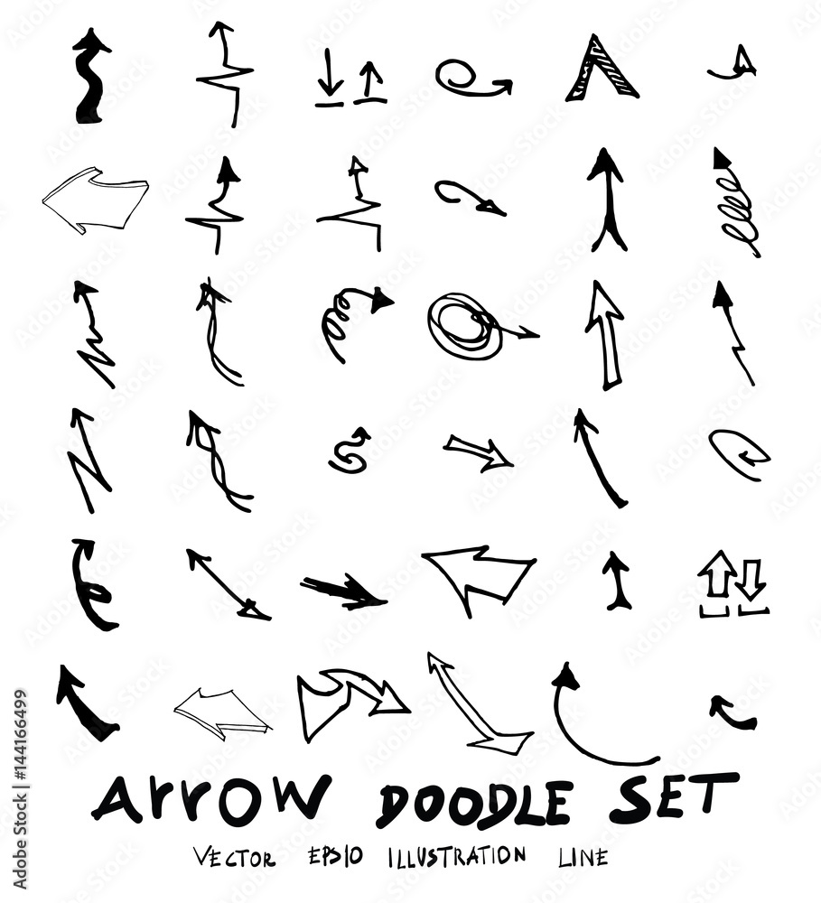 Vector hand drawn arrows set eps10 vector de Stock | Adobe Stock