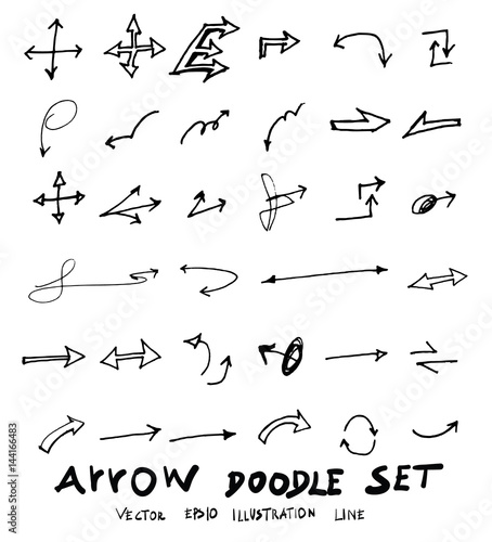 Vector hand drawn arrows set eps10