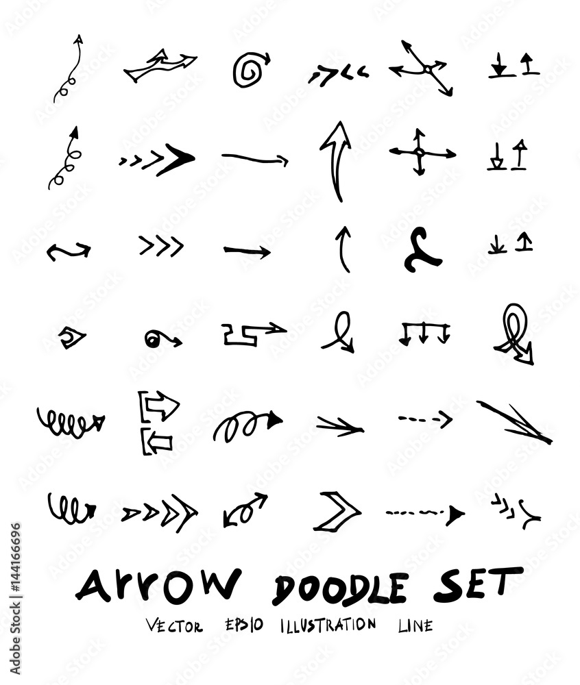 Vector hand drawn arrows set eps10 Vector hand drawn arrows set eps10