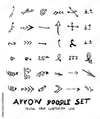 Vector hand drawn arrows set eps10