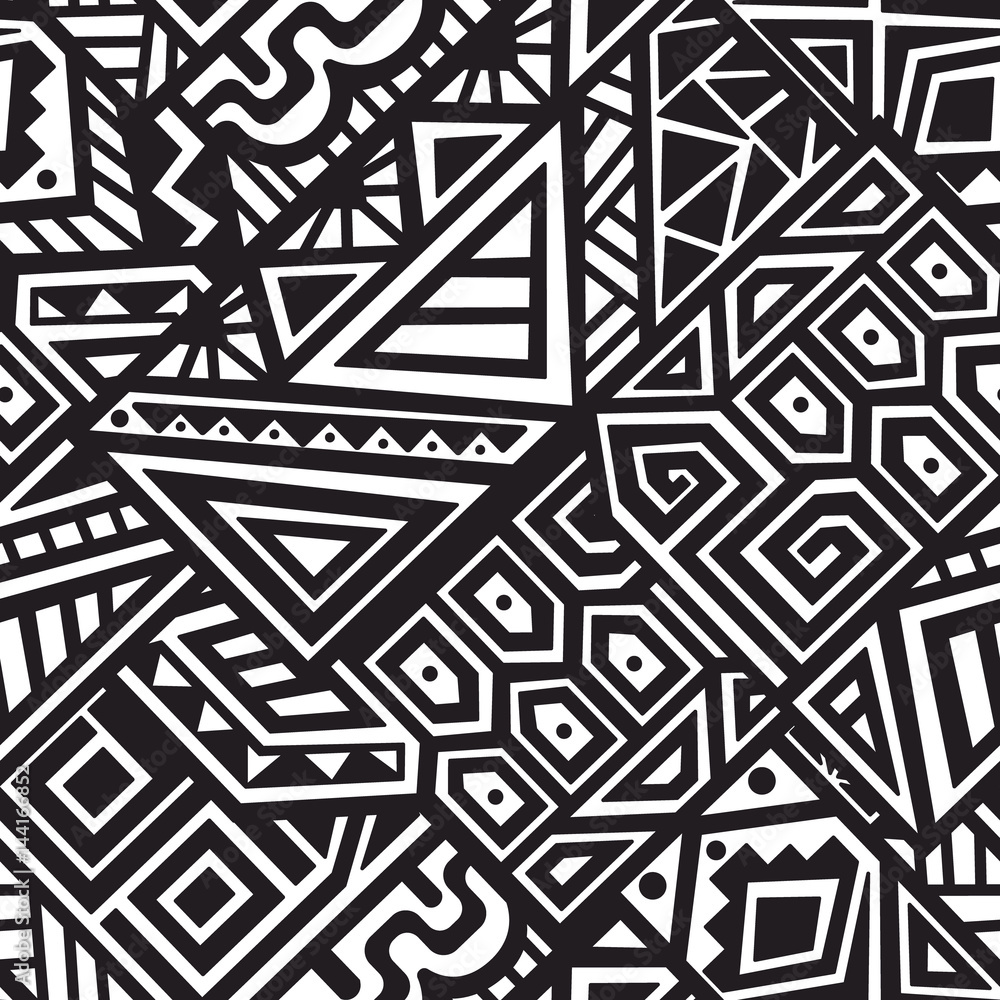 Abstract Vector Seamless Pattern in Ethnic Style Abstract Vector Seamless Pattern in Ethnic Style
