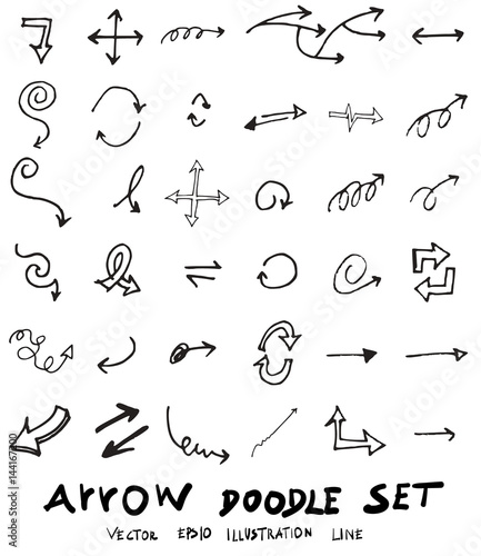 Vector hand drawn arrows set eps10