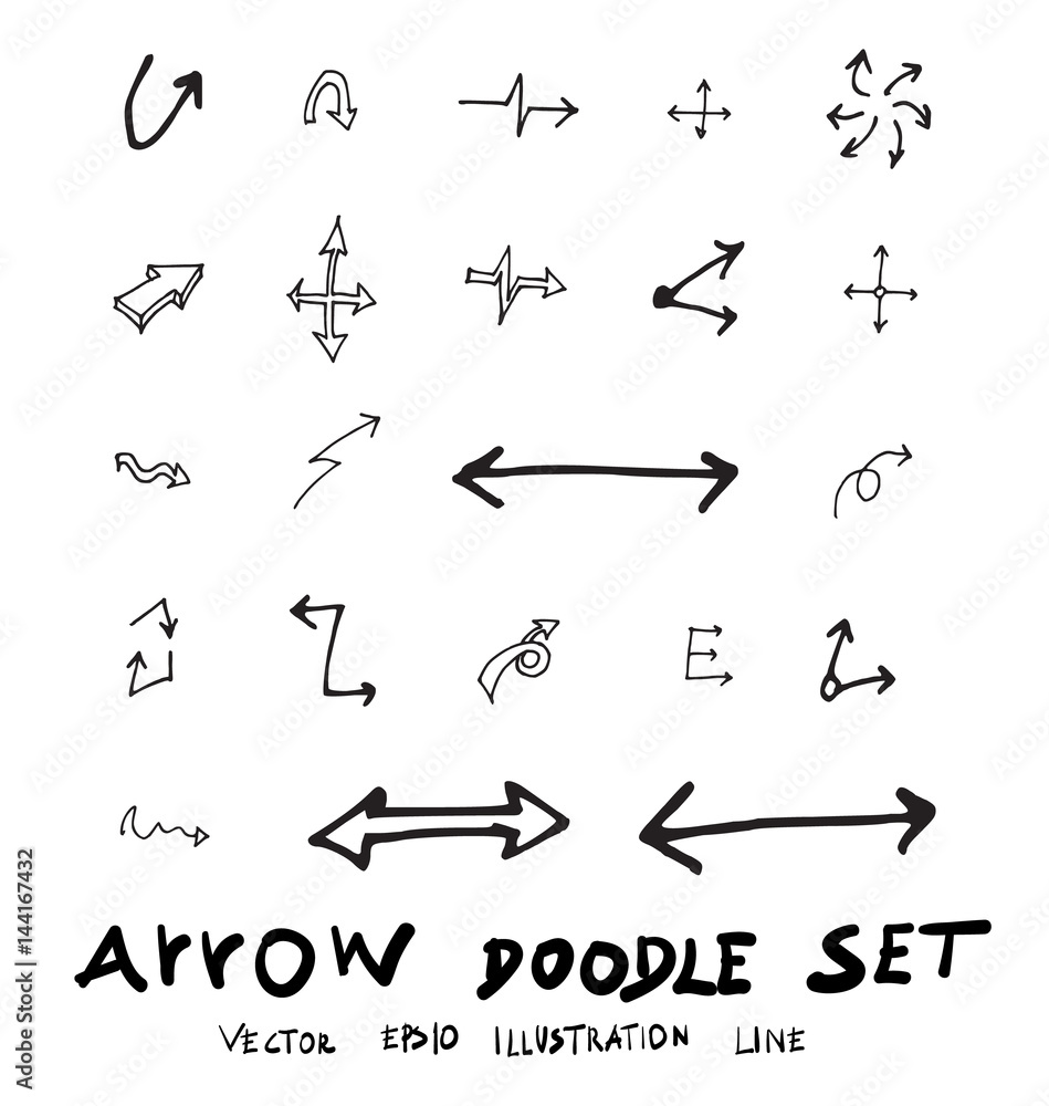 Vector hand drawn arrows set eps10 Vector hand drawn arrows set eps10