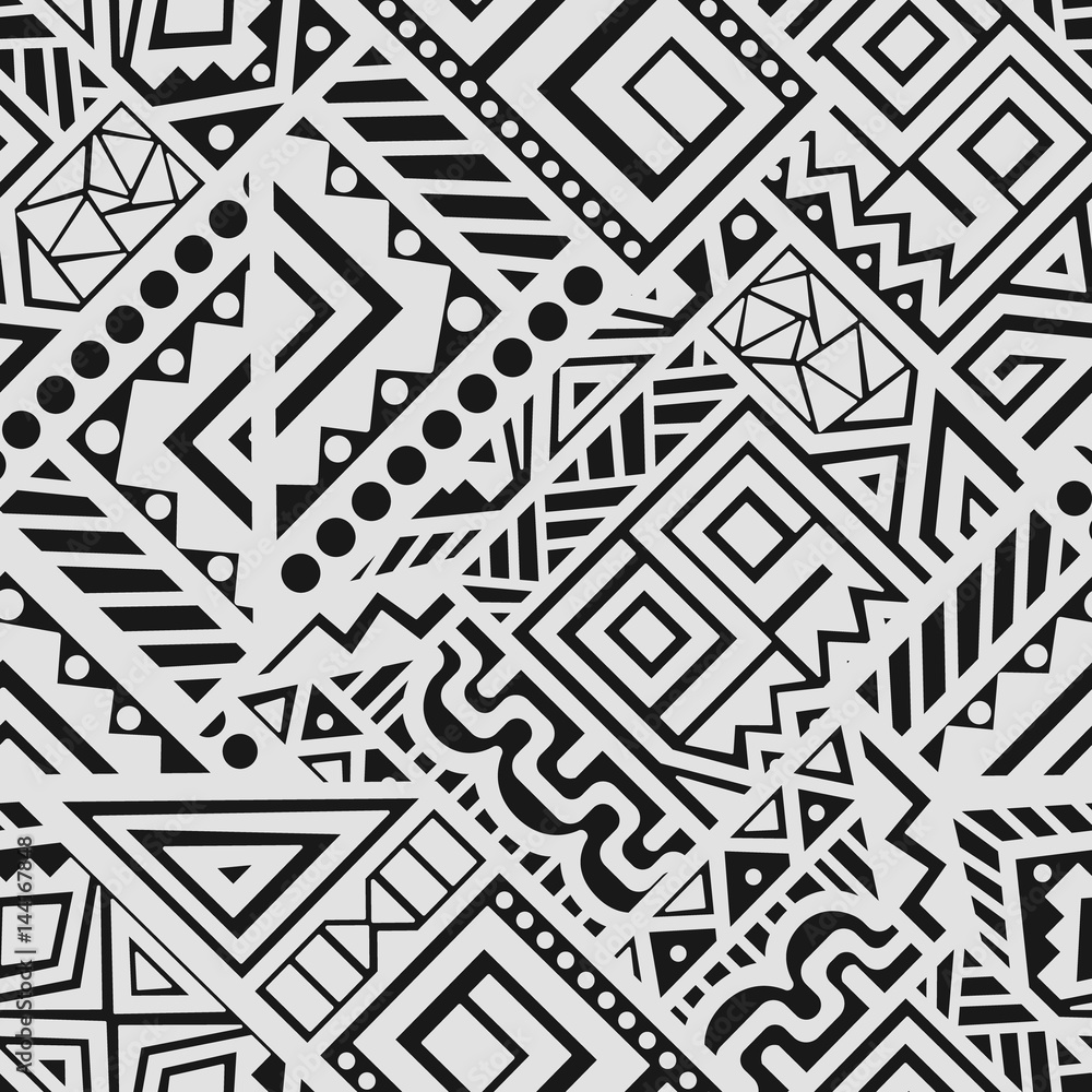 Abstract Vector Seamless Pattern in Ethnic Style Abstract Vector Seamless Pattern in Ethnic Style