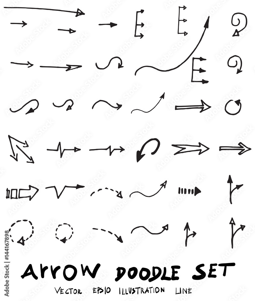 Vector hand drawn arrows set eps10 Vector hand drawn arrows set eps10