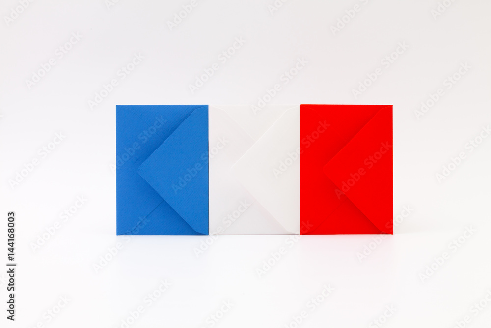 French flag composed of envelopes
