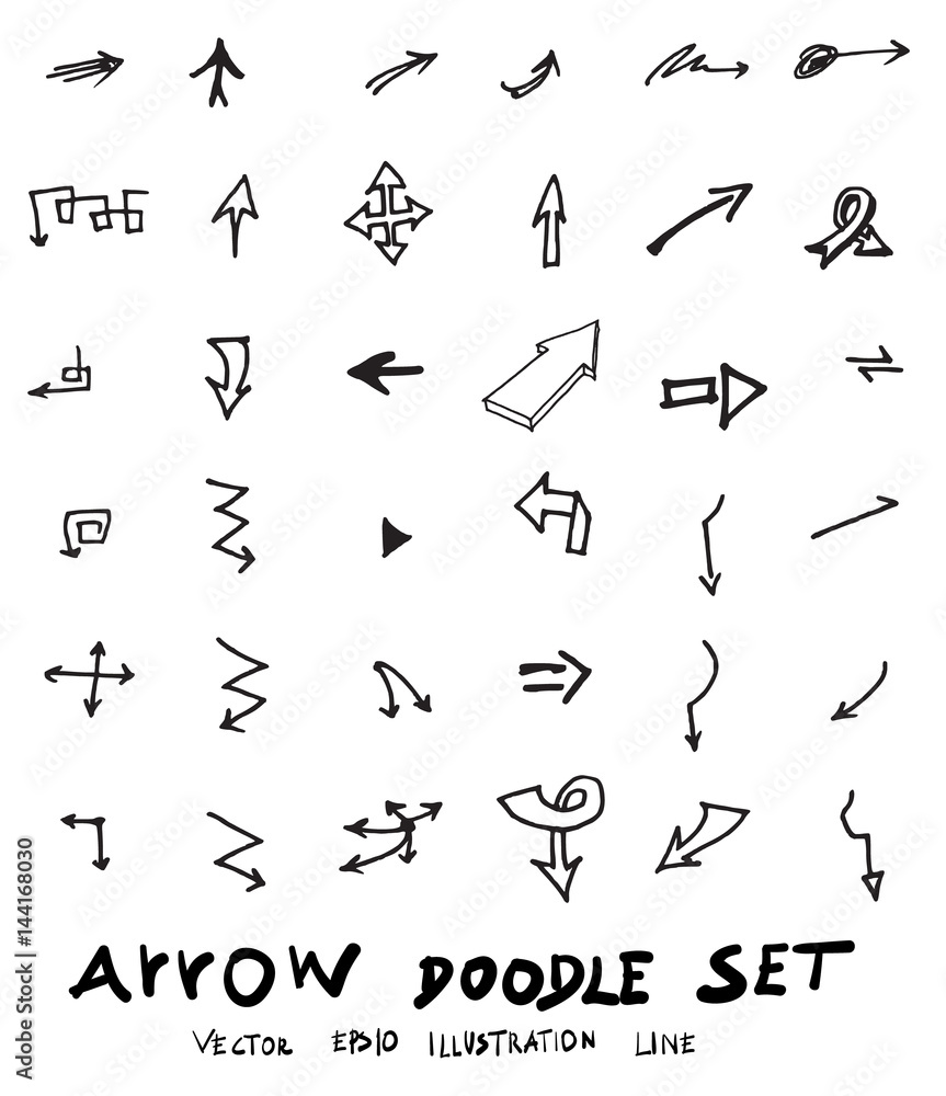 Vector hand drawn arrows set eps10 Vector hand drawn arrows set eps10