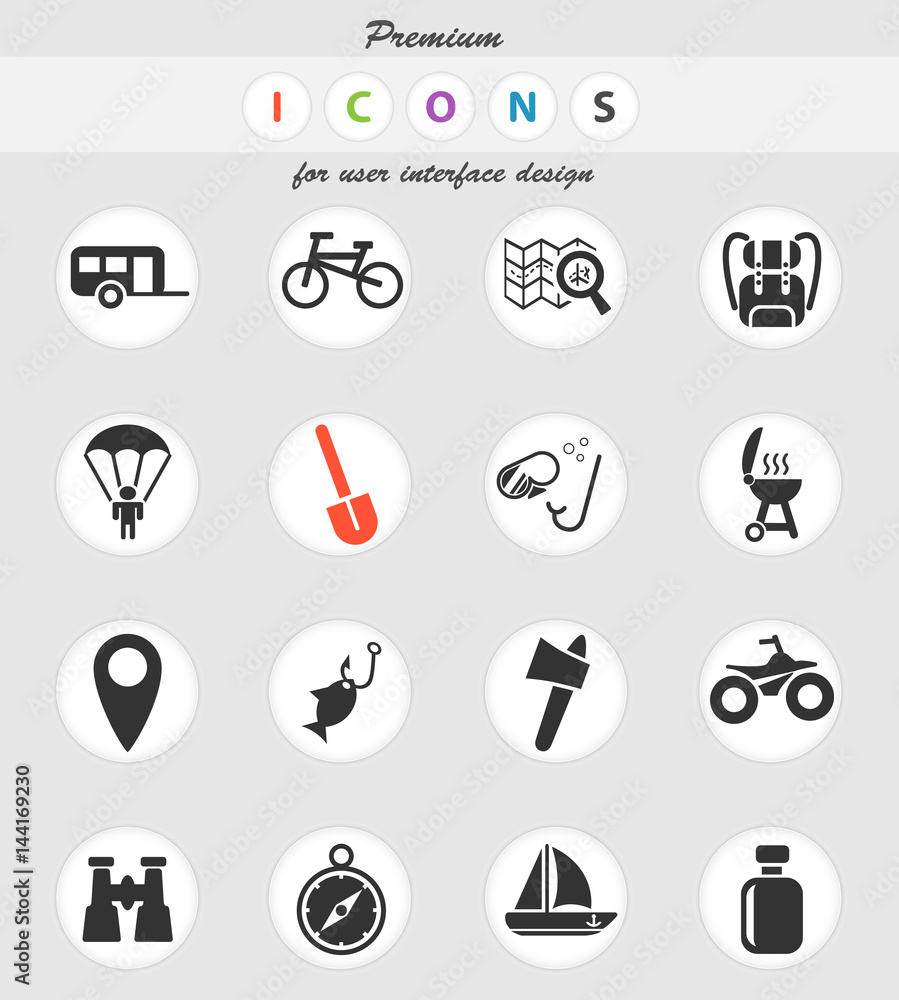 active recreation icon set active recreation icon set