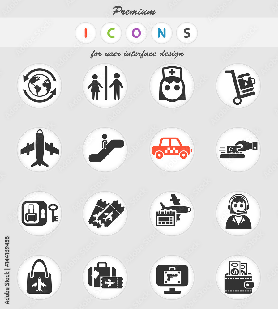 airport icon set