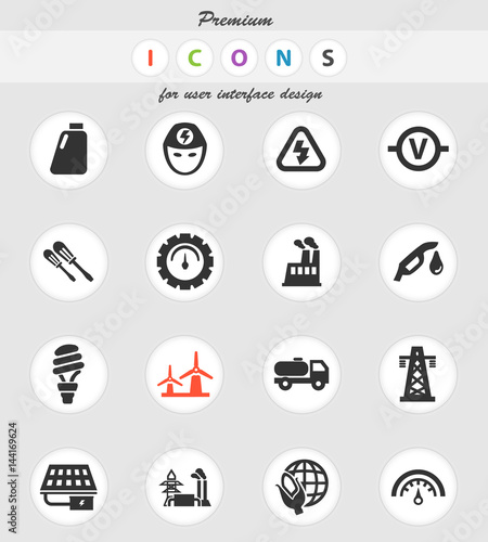 alternative energy icon set