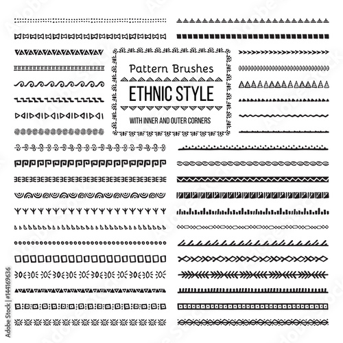 Ethnic Style Pattern Brushes Set