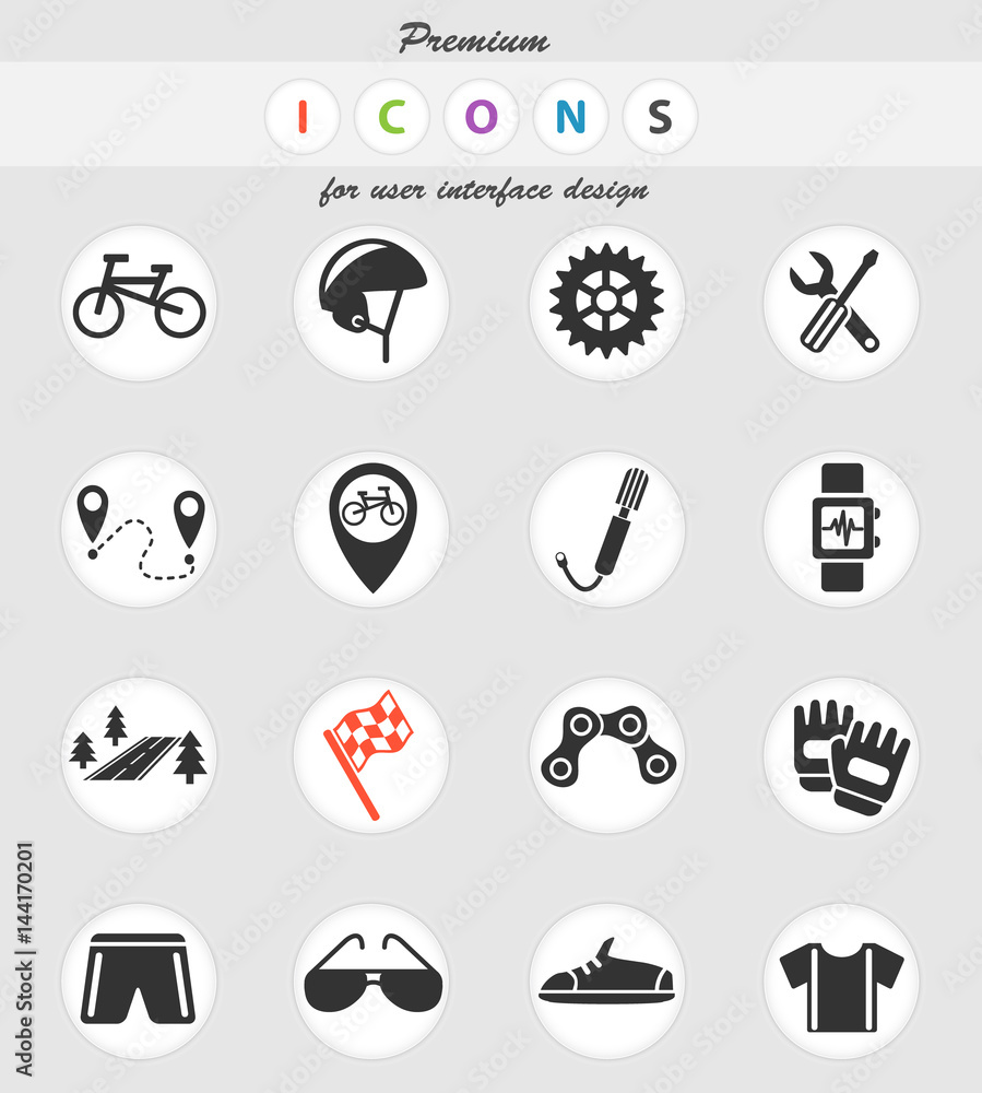 bicycle icon set bicycle icon set