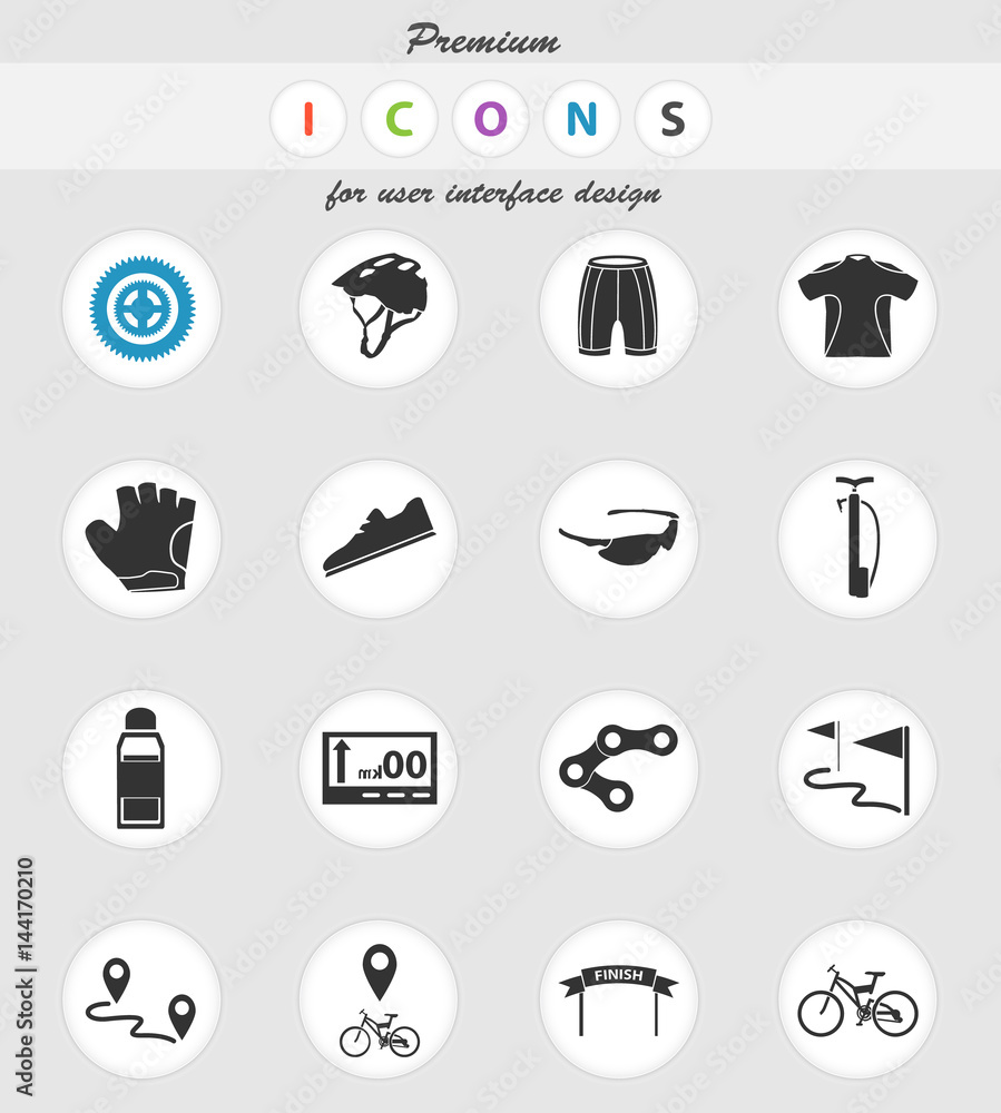 bicycle icon set