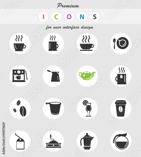 cafe icon set