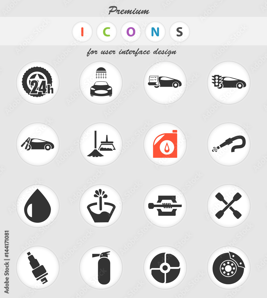 car shop icon set car shop icon set