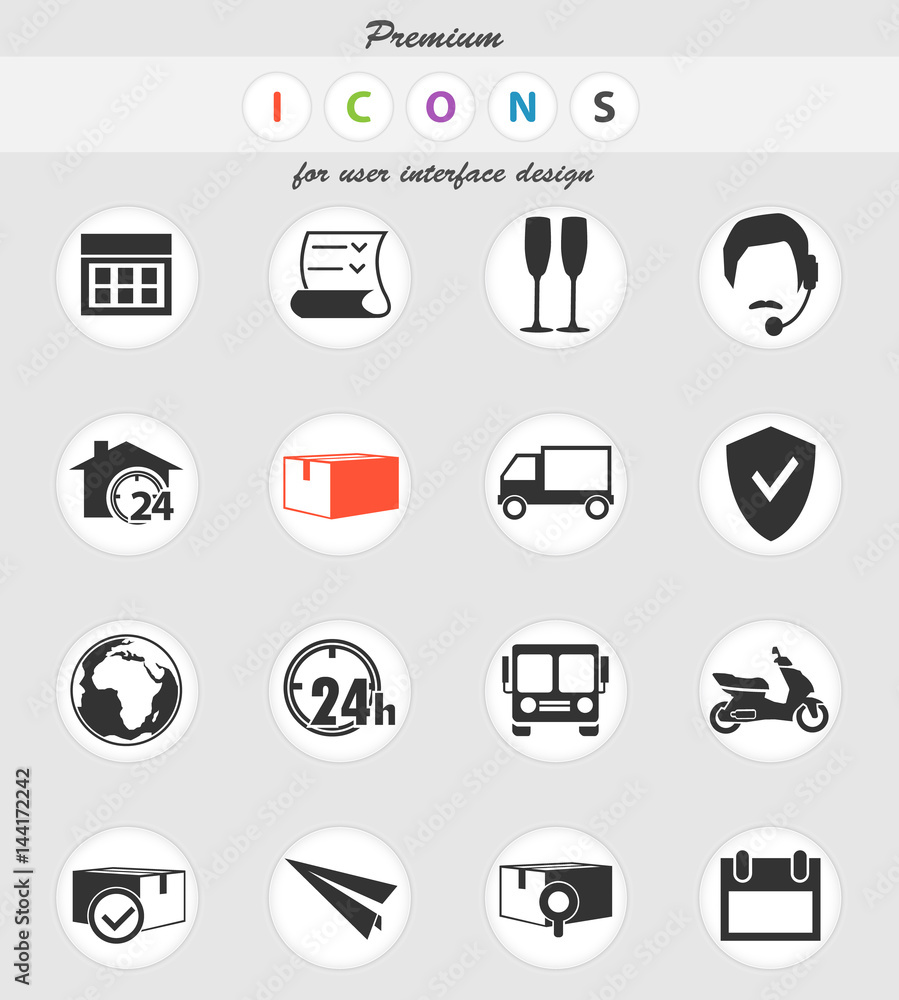 delivery icon set