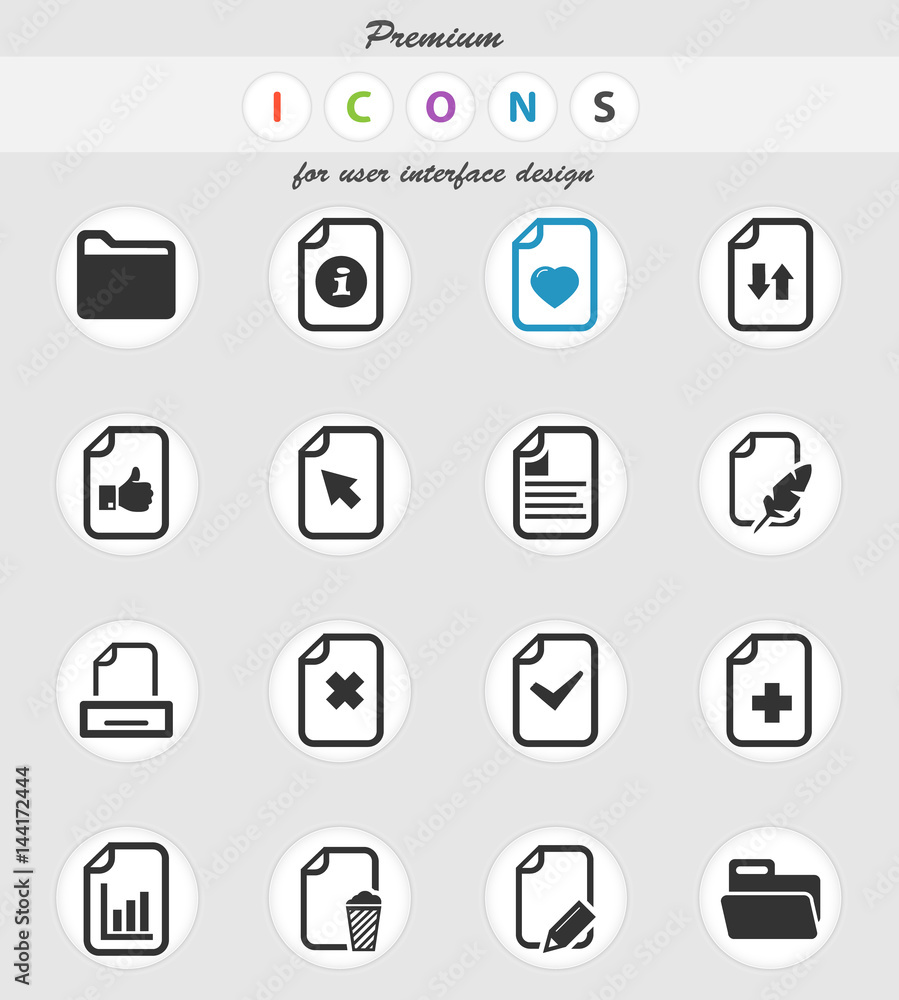 documents icon set documents icon set