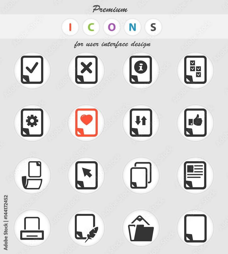 documents icon set documents icon set