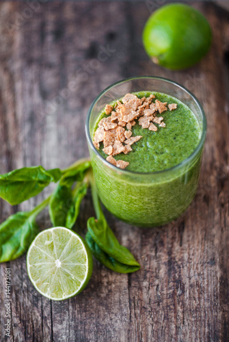Healthy drink with spinach