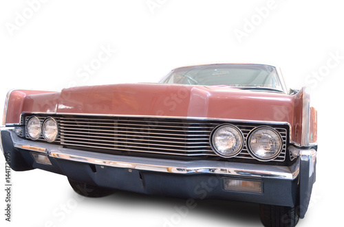 retro car on white background. isolated from background