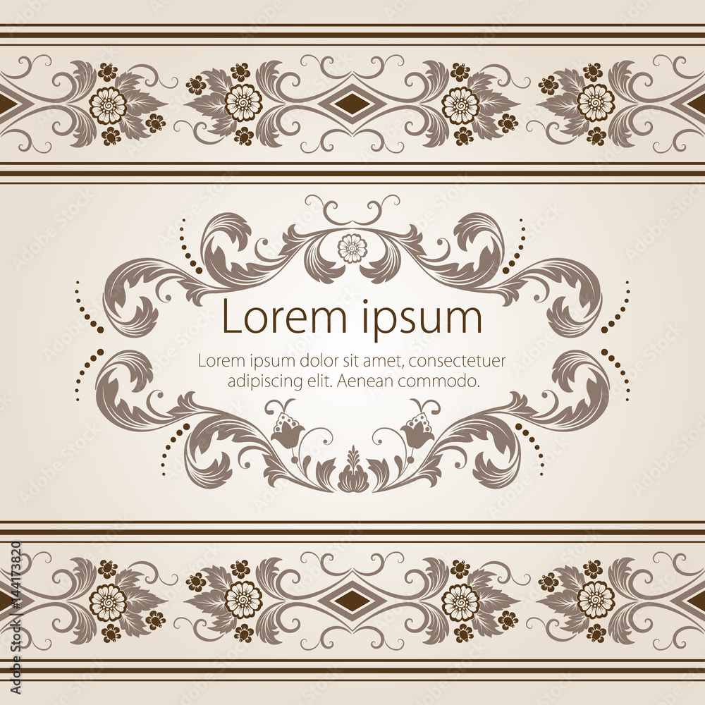 Wedding invitation and announcement card with floral background artwork. Elegant ornate floral background. Floral background and elegant flower elements. Design template. Wedding invitation and announcement card with floral background artwork. Elegant ornate floral background. Floral background and elegant flower elements. Design template.