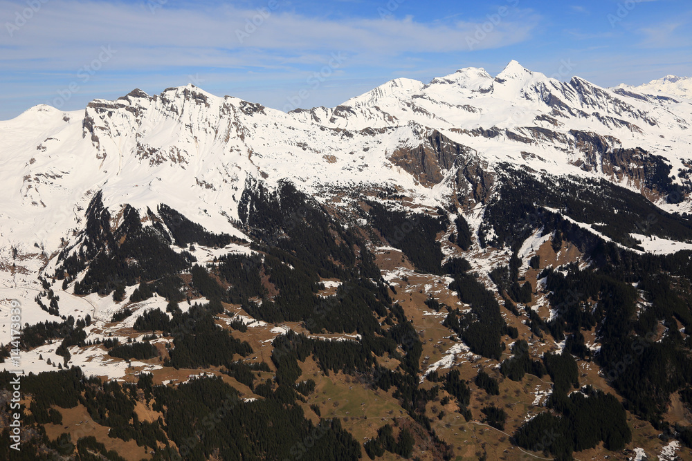 Schwarzhorn Reeti Faulhorn Alpen Schweiz Luftbild