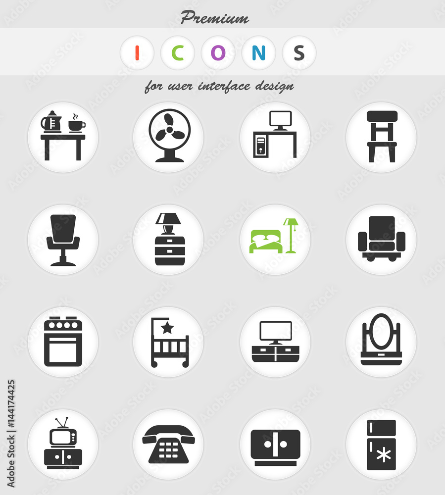 furniture icon set furniture icon set
