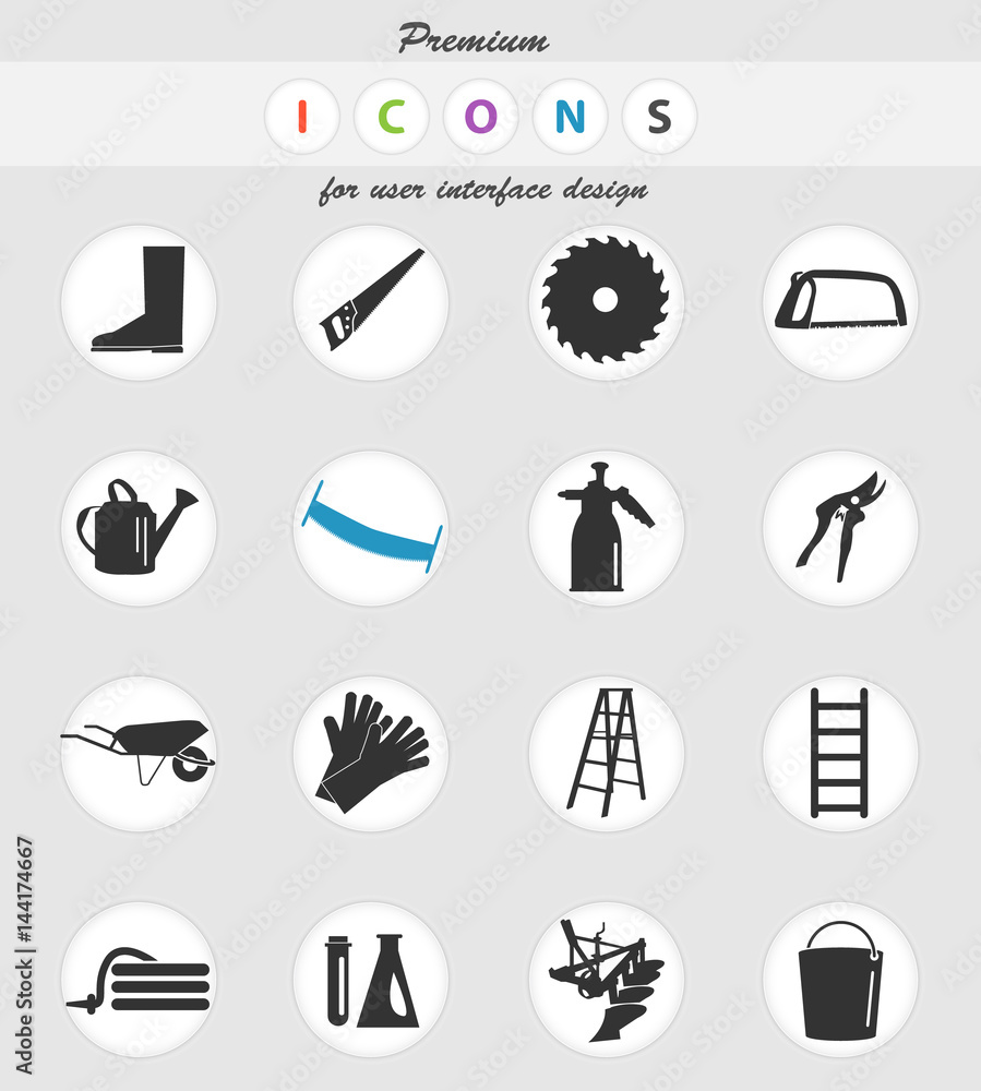 garden tools icon set garden tools icon set