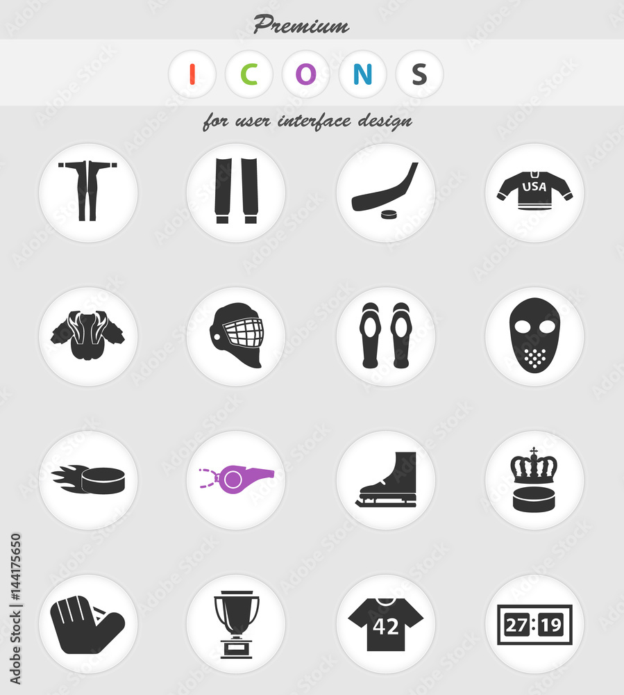 hockey icon set hockey icon set