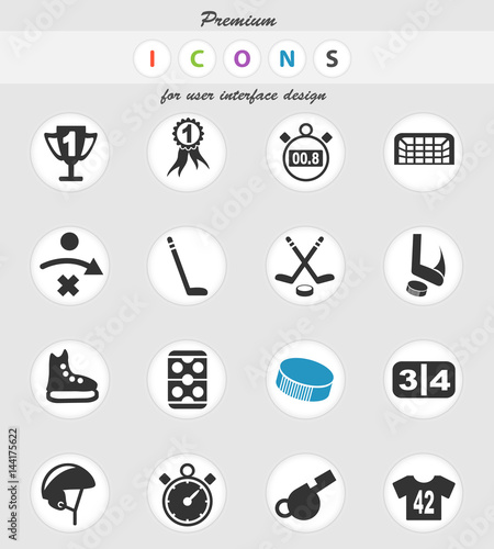 hockey icon set