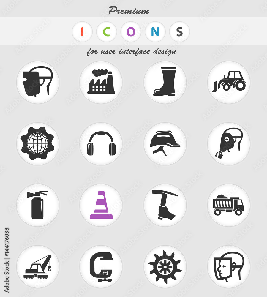 industrial icon set