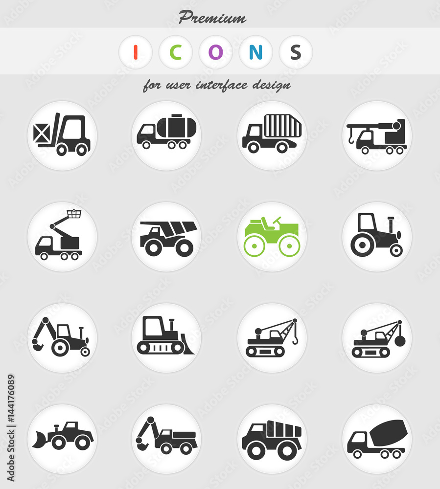industrial transport icon set industrial transport icon set