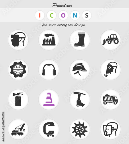 industrial icon set