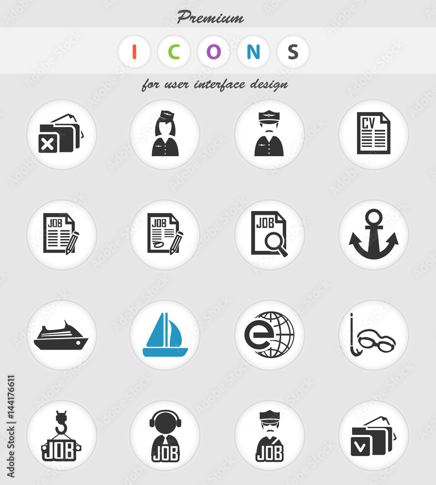 job icon set job icon set