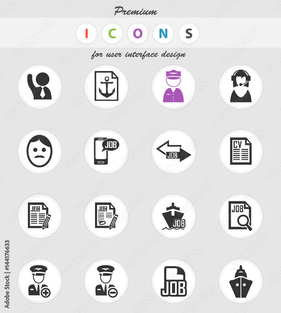 job icon set job icon set