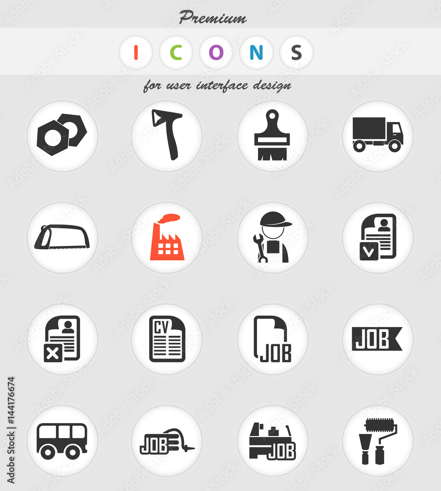 job icon set job icon set