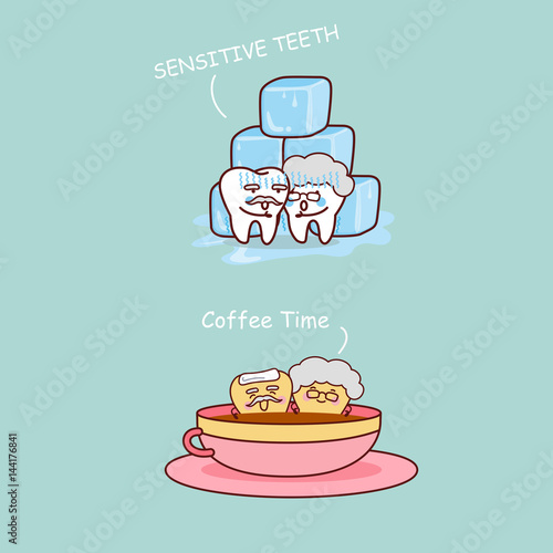 cartoon senior sensitive teeth