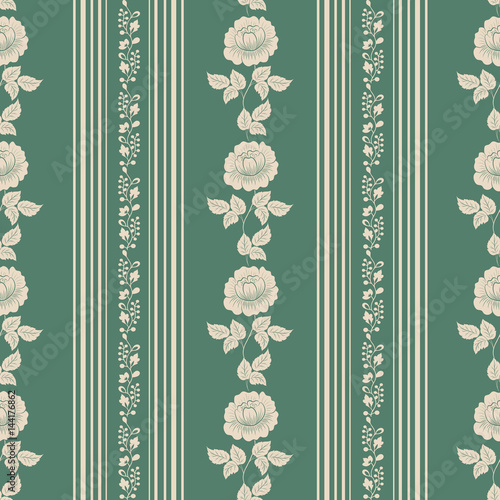 Vector flower seamless pattern background. Elegant texture for backgrounds. Classical luxury old fashioned floral ornament, seamless texture for wallpapers, textile, wrapping.