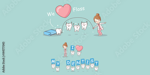 dentist with tooth