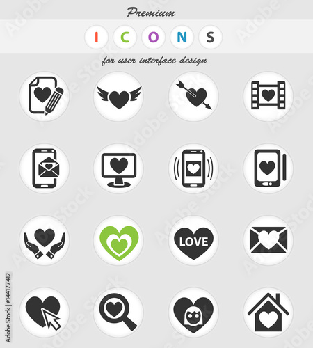 love icon set