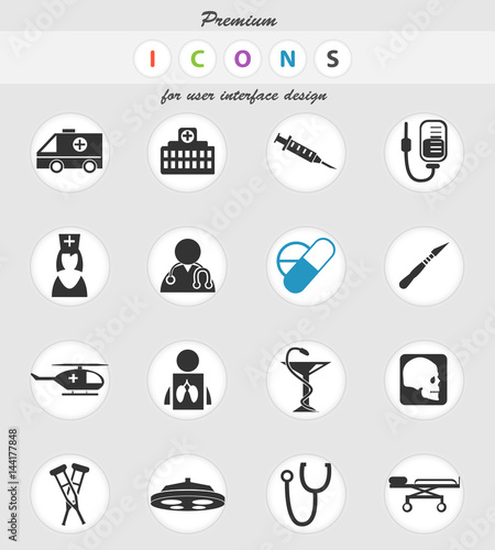 medical icon set
