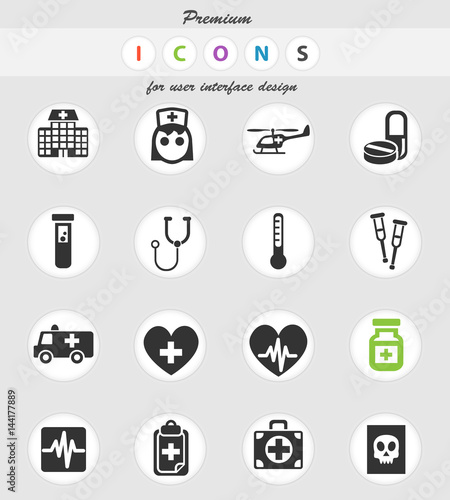 medicine icon set