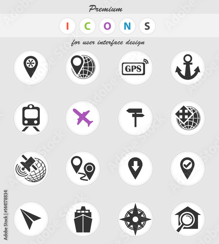 navigation icon set