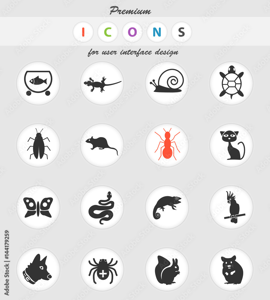 pets icon set