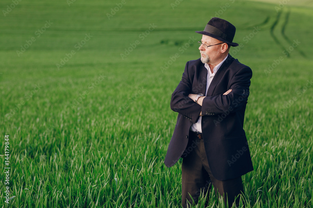 old man in field